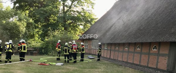 Einsatzübung beim Heimathaus in Fischerhude