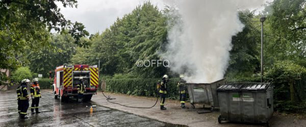 Brennender Müllcontainer