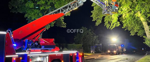 Drehleitereinsatz durch Baumschaden