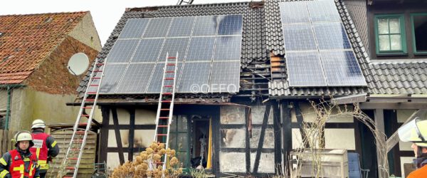 Entstehender Dachstuhlbrand
