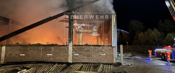 Unterstützung bei Großbrand in Morsum