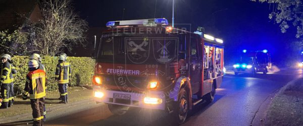 PKW nach Unfall unter Baum